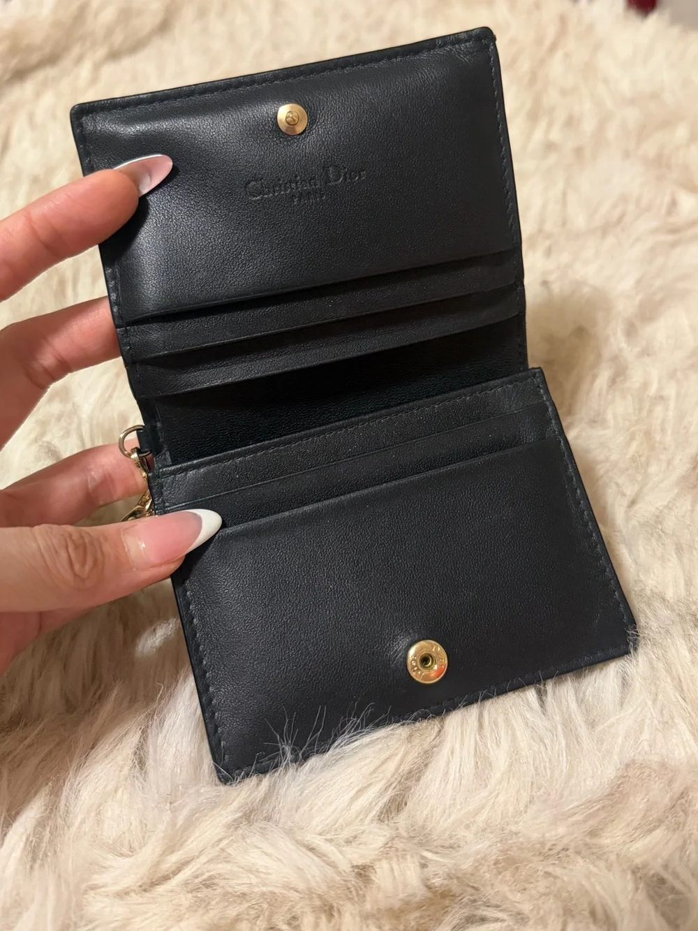 2024 Mini Lady Dior Gardenia Compact Wallet
